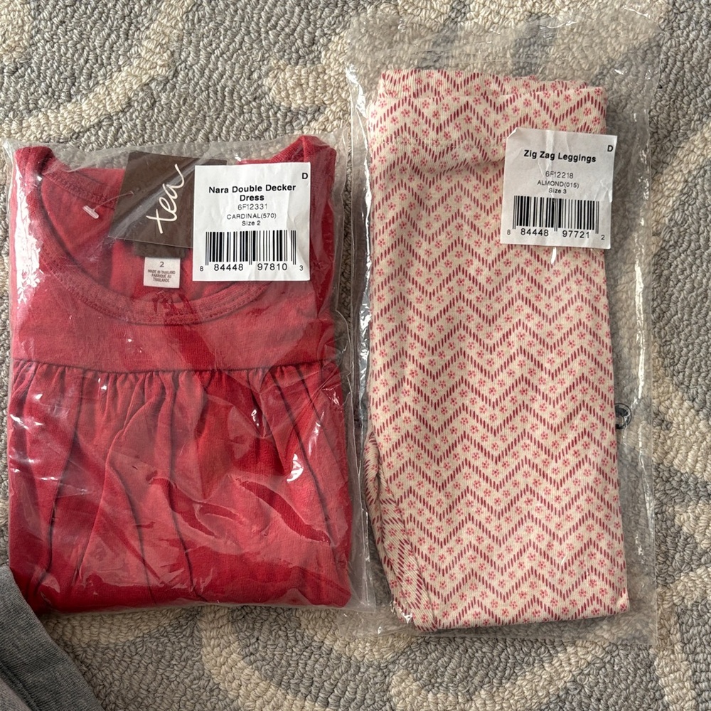 Tea Collection Red and Cream Kids dress set